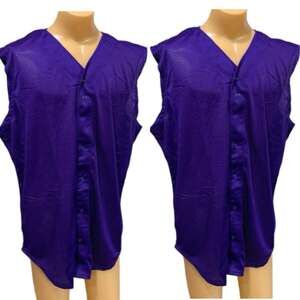 2 New Tag Team Uniform Adult XL Button Down Baseball Mesh Jersey Tank Top Vests